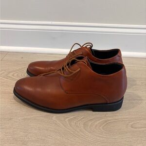 Conzuri Classic Brown Height Increasing Leather Men's Shoes. 3” height increase